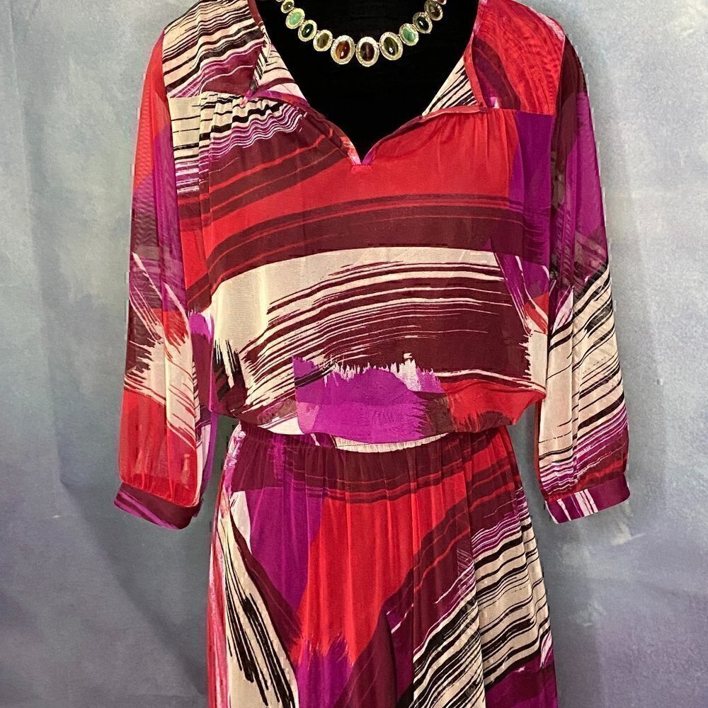 London Times Keyhole neck dress - Picture 2 of 13